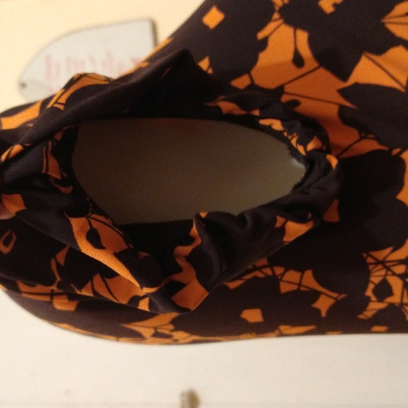 Apt 9 stretch brown and orange stretch dress Sz S - Picture 4 of 9